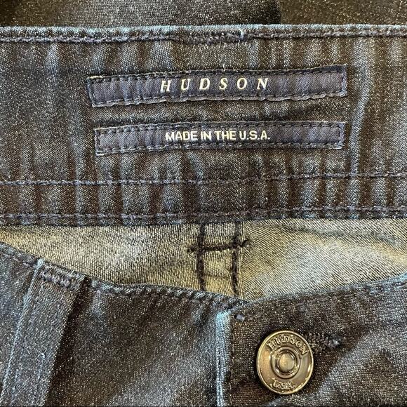 HUDSON DARK WASH CROPPED FLAP POCKET BLUE JEANS SIZE 28 - Picture 5 of 10